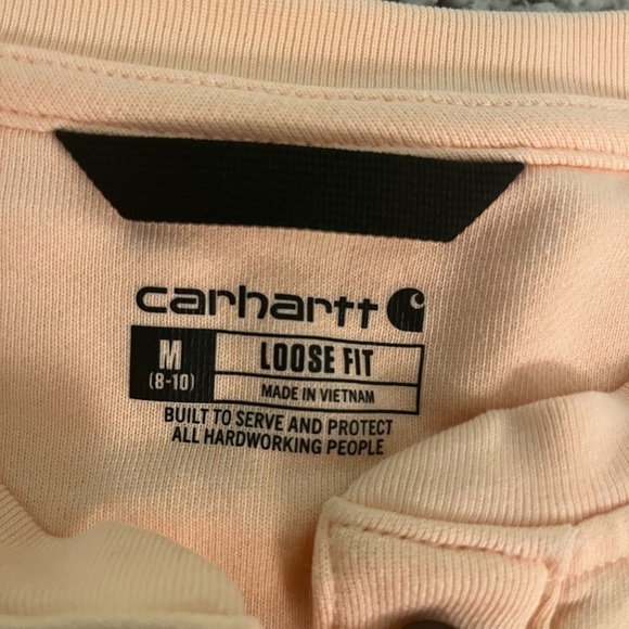 Carhartt Henley Peach sweatshirt women’s medium - Picture 3 of 4